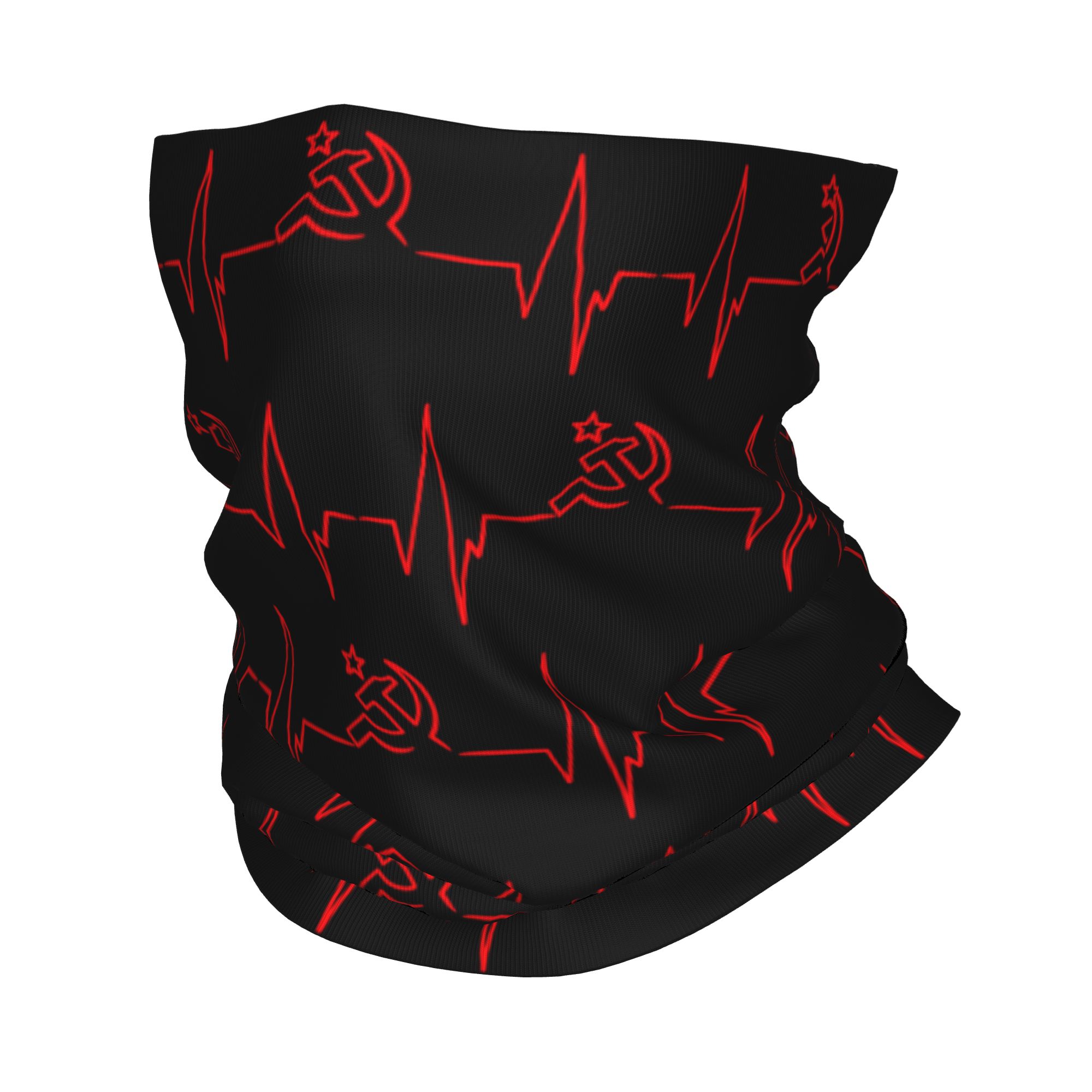 Neck Gaiter Face Cover - مخصص نبضات القلب العلم الروسي روسيا
