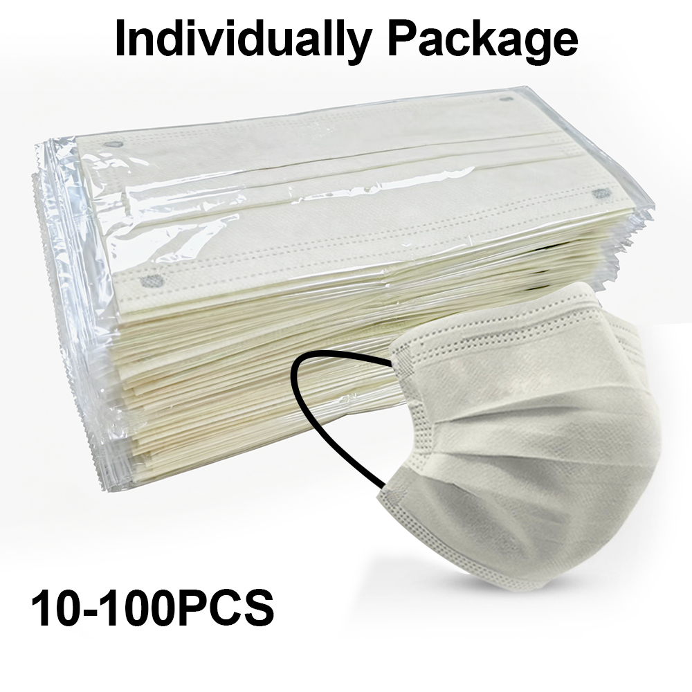 Disposable Mask Blue - 10-100 قطعة من أقنعة الوجه المصنوعة