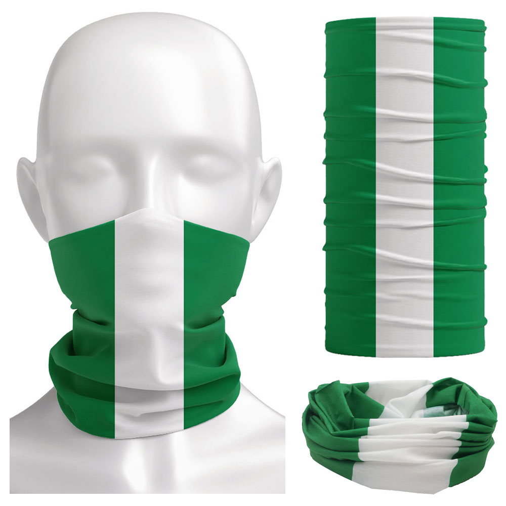 Neck Gaiter Face Cover - نيجيريا العلم باندانا النساء الرقبة الجراب
