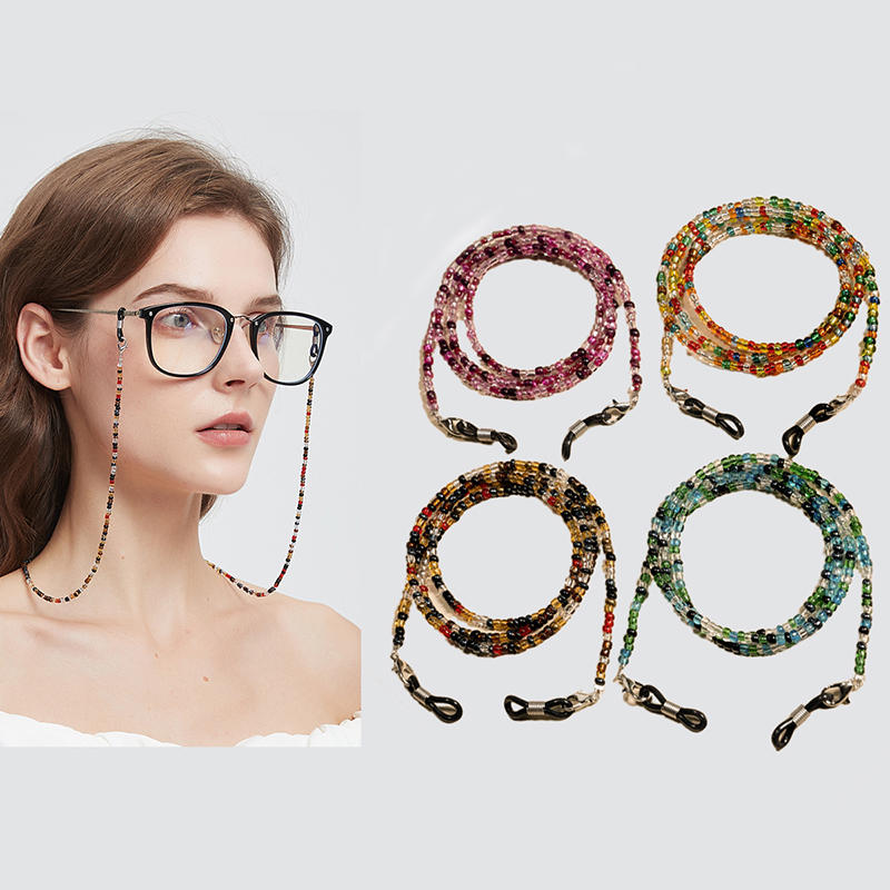 Mask Chain Holder - سلسلة نظارات كريستالية للنساء، حامل نظارات