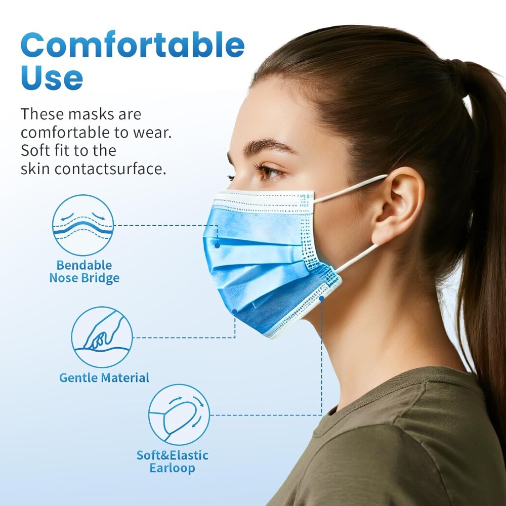 كمامة وجه زرقاء للاستخدام مرة  - مراجعة Disposable Mask Blue وسعره