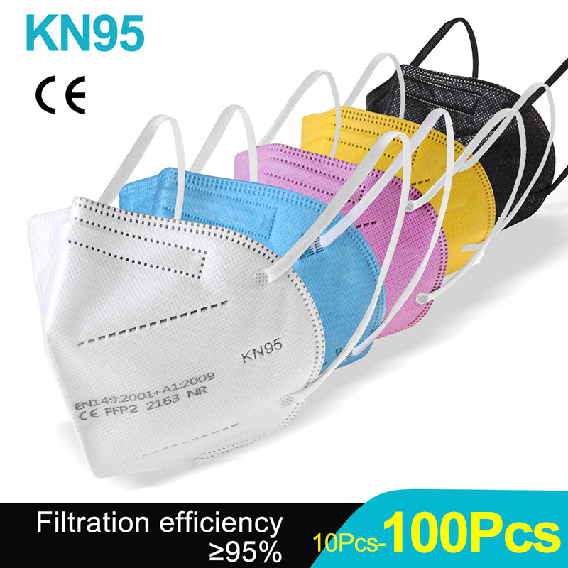 10-100 قطعة أقنعة FFP2 KN95 Ma - مراجعة Kn95 Respirator Mask وسعره
