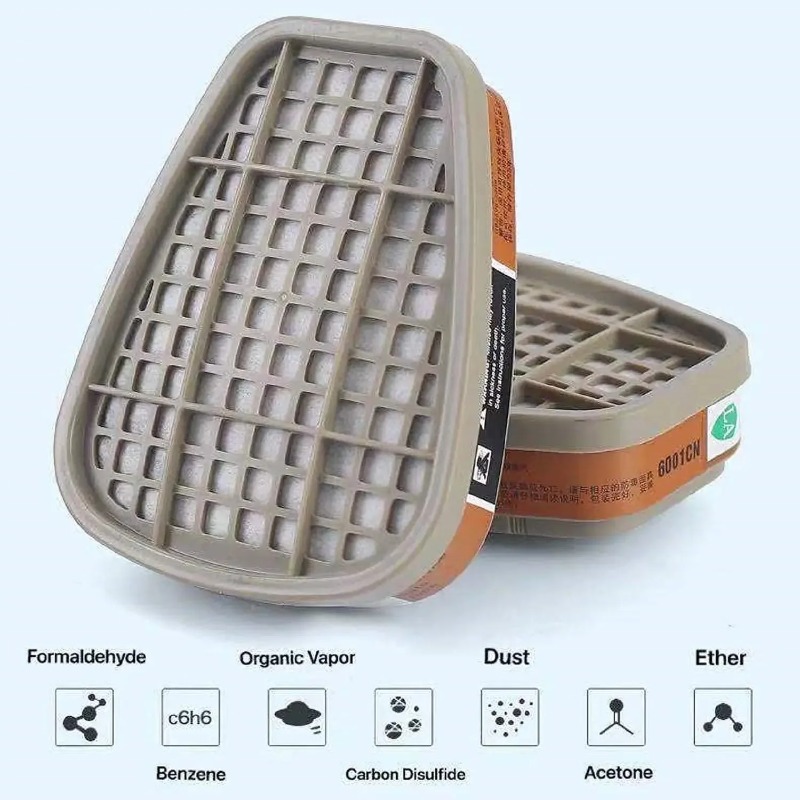 خراطيش الكربون المنشط 6001 وفل - مراجعة Dust Mask Construction وسعره