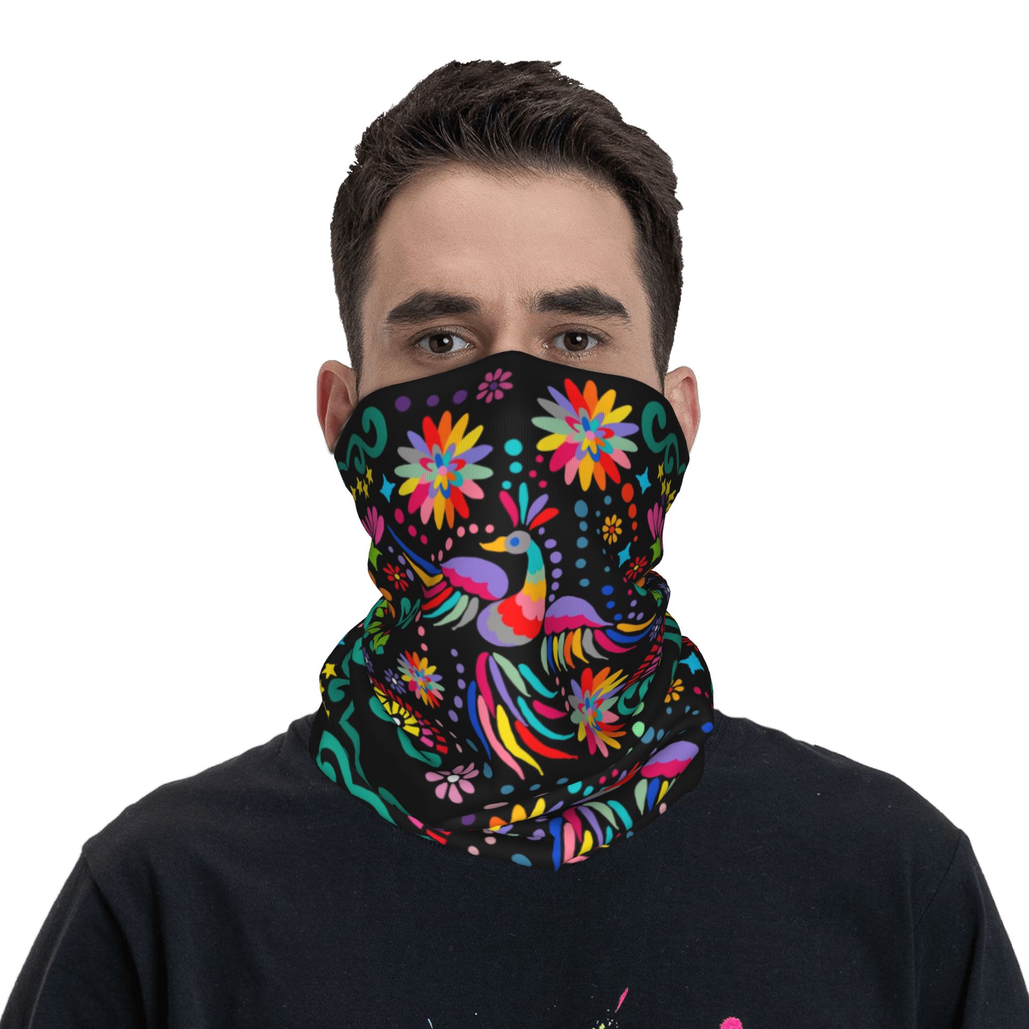 مخصص المكسيكي الأزهار زهرة الن - مراجعة Neck Gaiter Face Cover وسعره