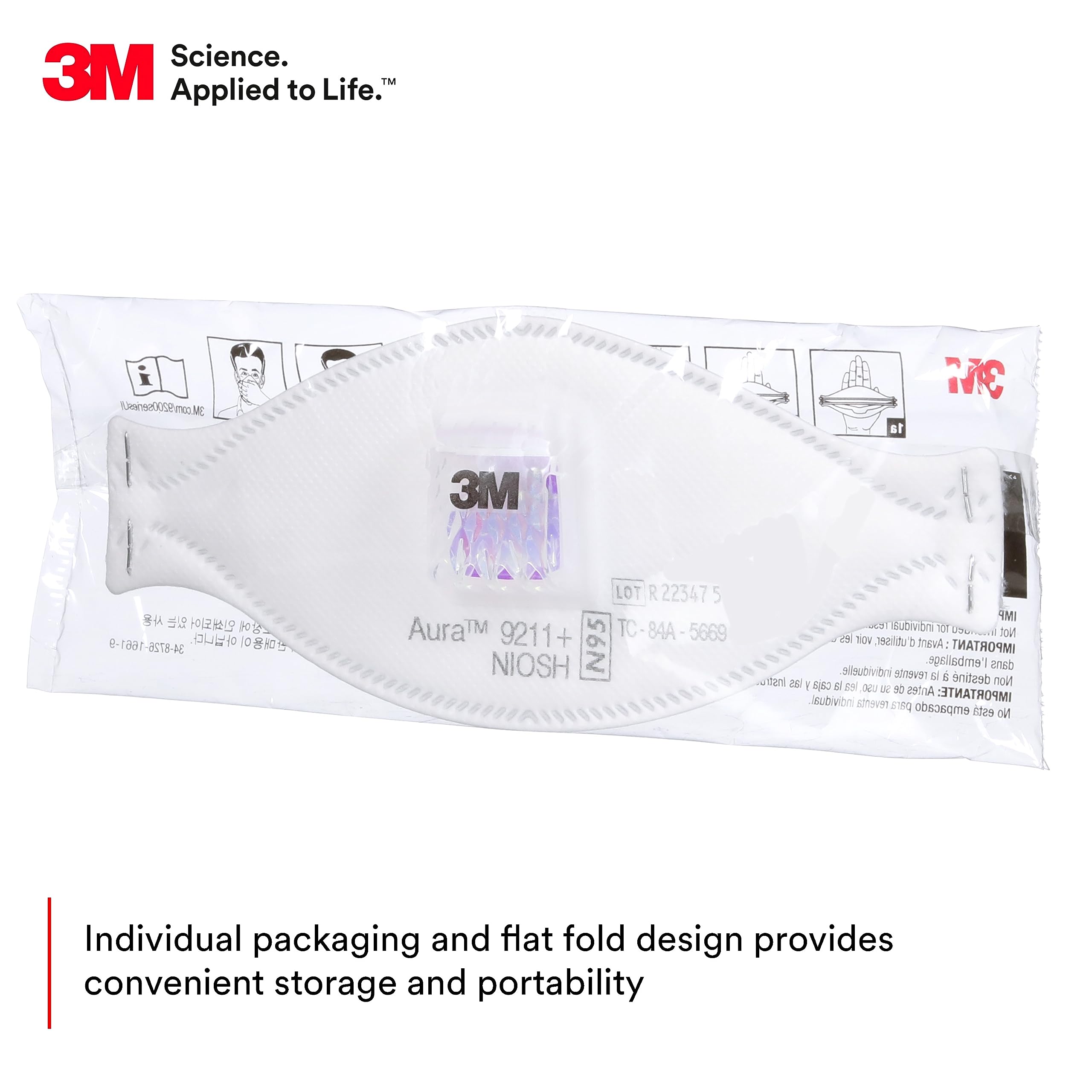 3M هالة 9211 + التنفس الجسيمات - مراجعة Kn95 Respirator Mask وسعره