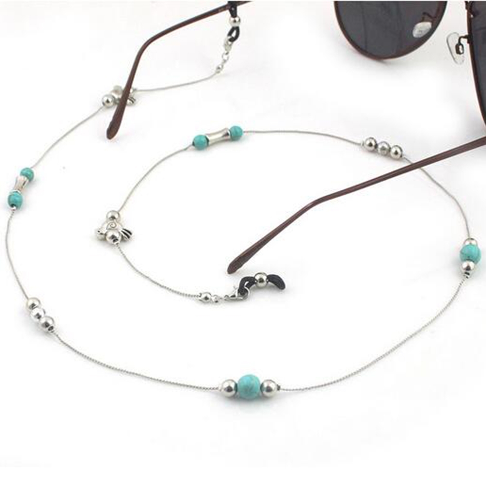 2021 خمر موضة فضة نظارات شمسية - مراجعة Mask Chain Holder وسعره