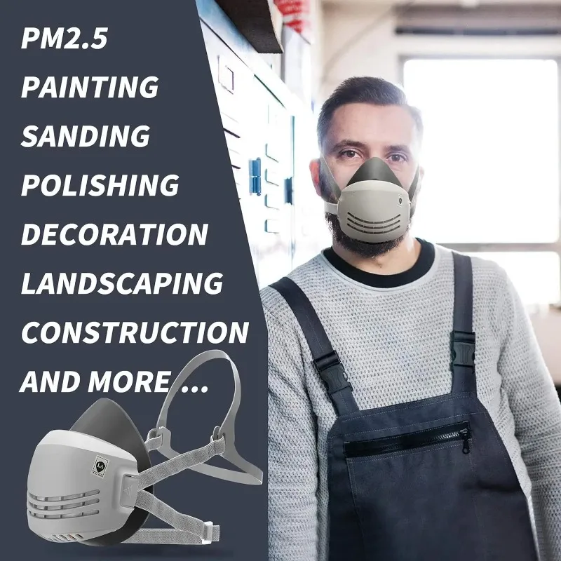 نصف قناع مضاد للأتربة مع فلتر  - مراجعة Dust Mask Construction وسعره