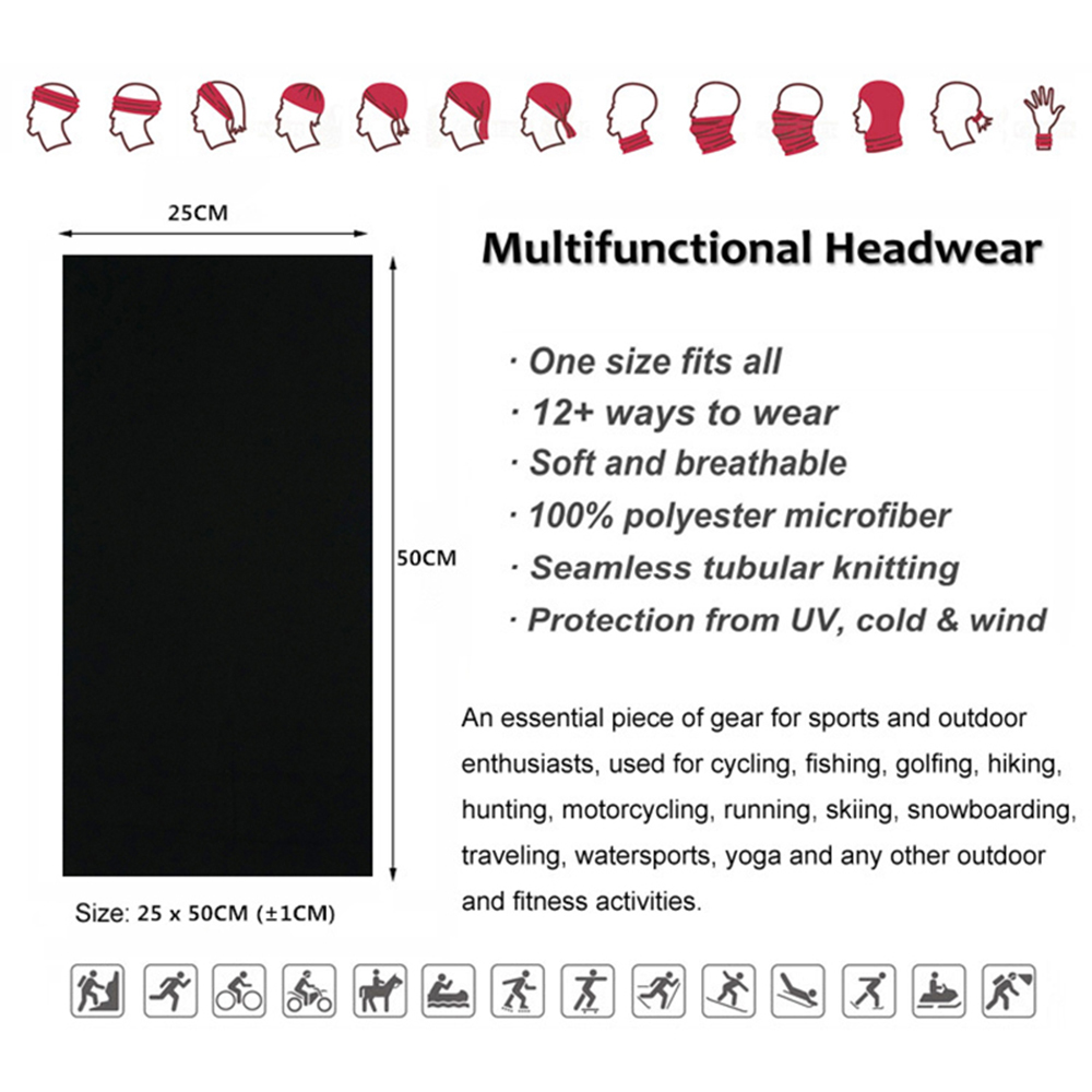 سلس بلون عصابات الرجال النساء  - مراجعة Neck Gaiter Face Cover وسعره